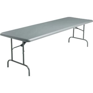 Iceberg IndestrucTable TOO Folding Table, 96"L x 30"W x 29"H, Charcoal