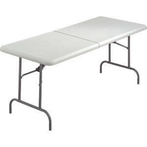 Iceberg IndestrucTables Too Folding Table, 60"L x 30"W x 29"H, Platinum