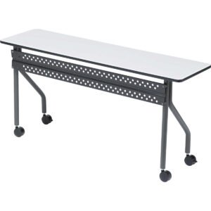 Iceberg OfficeWorks Melamine Mobile Training Table, 60"L x 18"W x 29"H, Gray