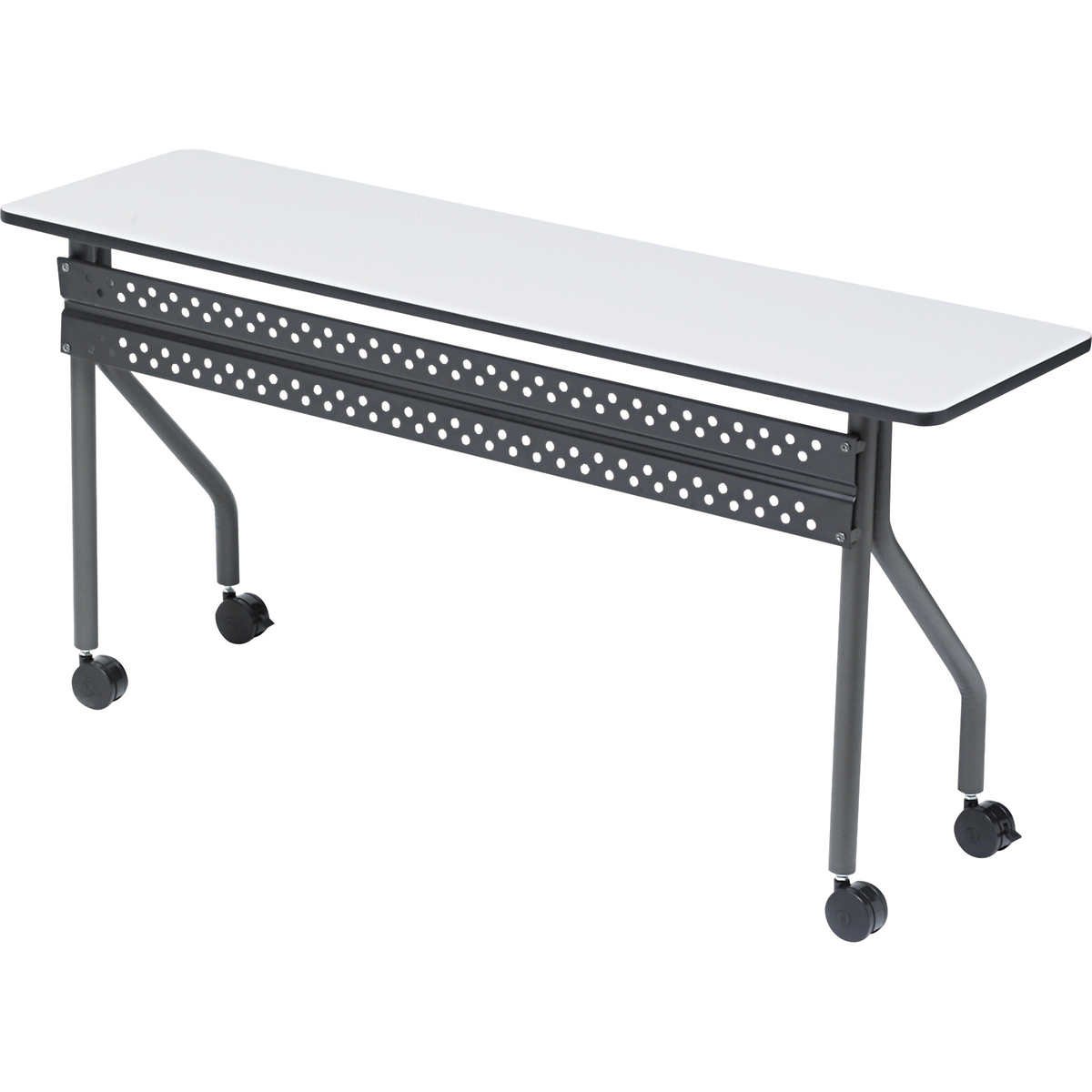 Iceberg OfficeWorks Melamine Mobile Training Table, 60"L x 18"W x 29"H, Gray