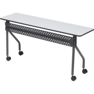 Iceberg OfficeWorks Melamine Mobile Training Table, 72"L x 18"D x 29"H, Gray
