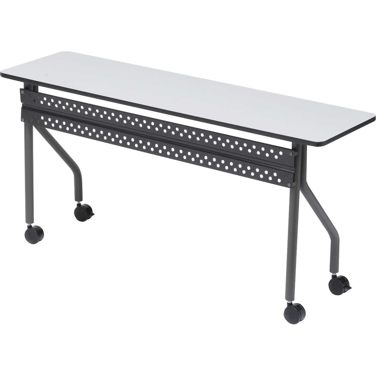 Iceberg OfficeWorks Melamine Mobile Training Table, 72"L x 18"D x 29"H, Gray