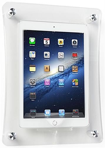 iPad Air Wall Mount with Clear Acrylic Enclosure, Optional Home Button Cover - Image 2