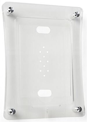 iPad Air Wall Mount with Clear Acrylic Enclosure, Optional Home Button Cover