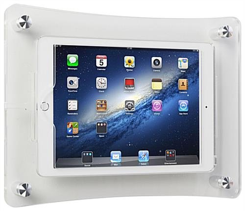 iPad Air Wall Mount with Clear Acrylic Enclosure, Optional Home Button Cover - Image 5