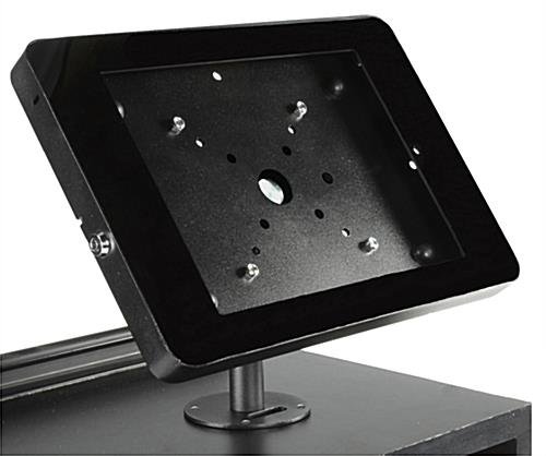 iPad Counter Mount w/ Locking Enclosure, Home Button Covered - Black - Image 2