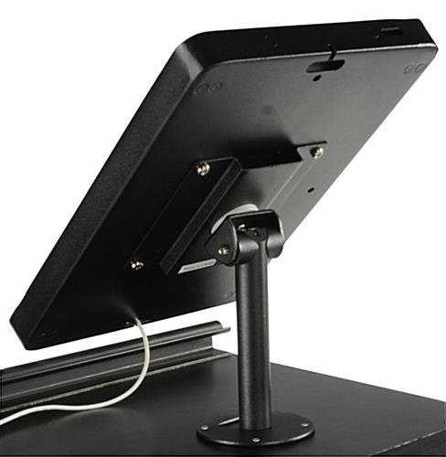iPad Counter Mount w/ Locking Enclosure, Home Button Covered - Black - Image 3