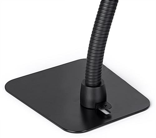 iPad Counter Stand, Acrylic Enclosure, Gooseneck Arm - Black - Image 5