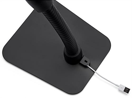 iPad Counter Stand, Acrylic Enclosure, Gooseneck Arm - Black - Image 6