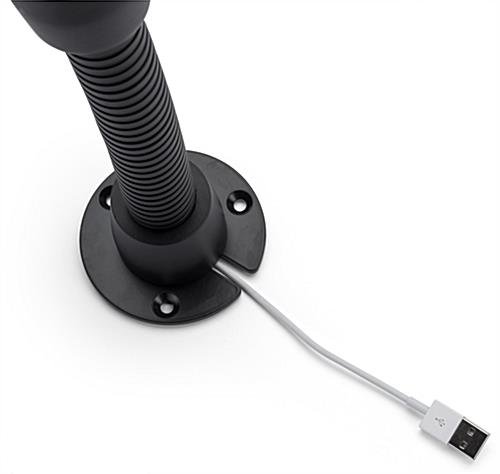 iPad Counter Stand, Acrylic Enclosure, Gooseneck Arm - Black - Image 7