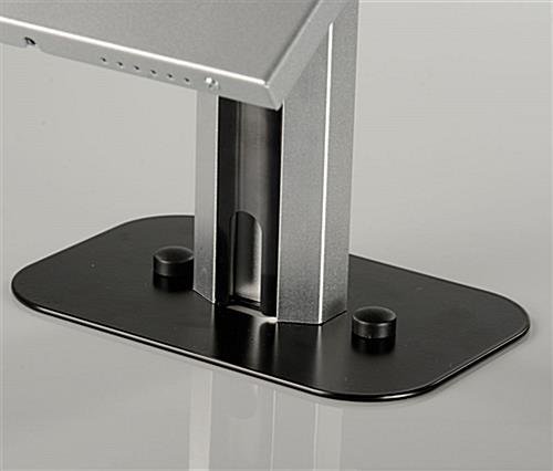iPad Counter Stand w/ Enclosure, Exposed Home Button - Silver - Image 3