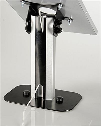 iPad Counter Stand w/ Enclosure, Hidden Home Button - Silver - Image 2