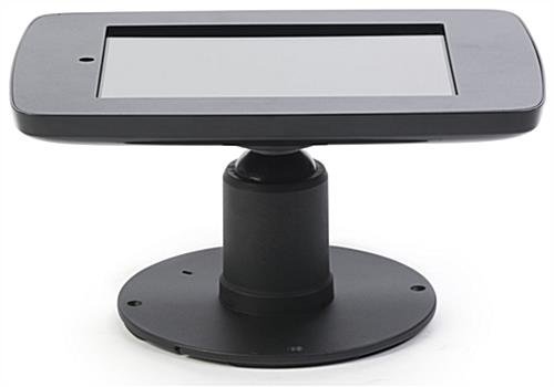 iPad Counter Stand w/ Flip Screen Share, Locked Enclosure, Hidden Home Button - Black - Image 3