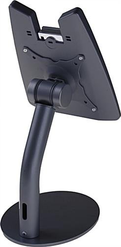 iPad Counter Stand w/ Optional Locking Enclosure, Tilting Bracket - Black - Image 3