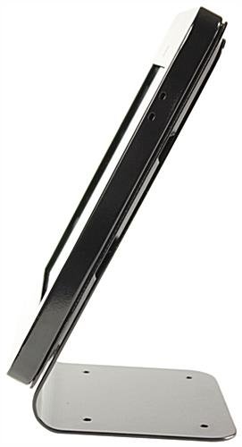 iPad Counter Stands w/ Locking Enclosure, Exposed Home Button - Black - Image 2