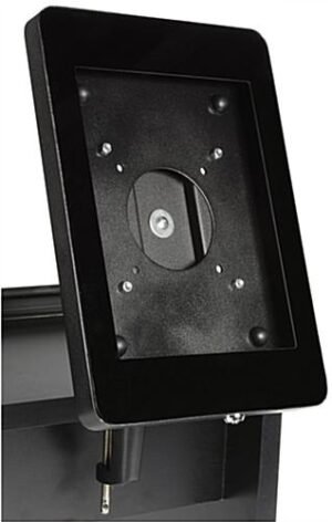 iPad Desk Clamp w/ Locking Enclosure, Clamp, Adjustable Bracket - Black