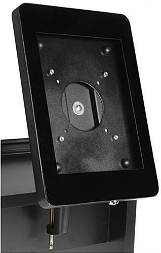 iPad Desk Clamp w/ Locking Enclosure, Clamp, Adjustable Bracket - Black