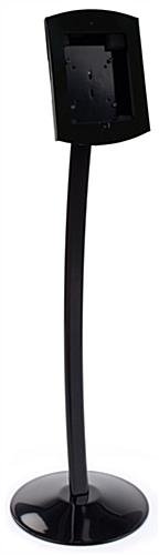 iPad Floor Stand, Locking Enclosure with Exposed Home, CC Reader Compatible, Black - Image 2