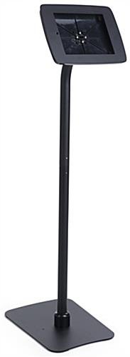 iPad Floor Stand w/ Locked Enclosure, Rotating & Tilting Bracket - Black - Image 2