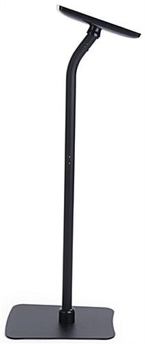 iPad Floor Stand w/ Locked Enclosure, Rotating & Tilting Bracket - Black - Image 3