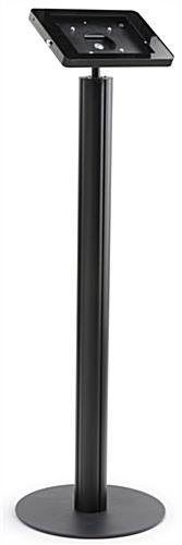 iPad Floor Stand w/ Locking Enclosure, Rotating Bracket & Cable Management - Black - Image 2