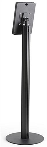iPad Floor Stand w/ Locking Enclosure, Rotating Bracket & Cable Management - Black - Image 4