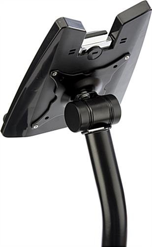iPad Floor Stand w/ Optional Locking Kit, Tilting Enclosure - Black - Image 3