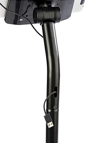 iPad Floor Stand w/ Optional Locking Kit, Tilting Enclosure - Black - Image 6
