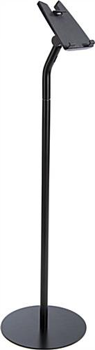 iPad Floor Stand w/ Optional Locking Kit, Tilting Enclosure - Black