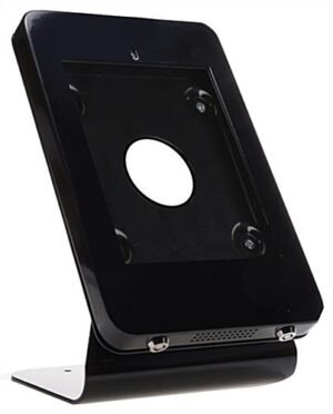 iPad Mini Counter Stand w/ Locking Enclosure, Covered Home Button - Black