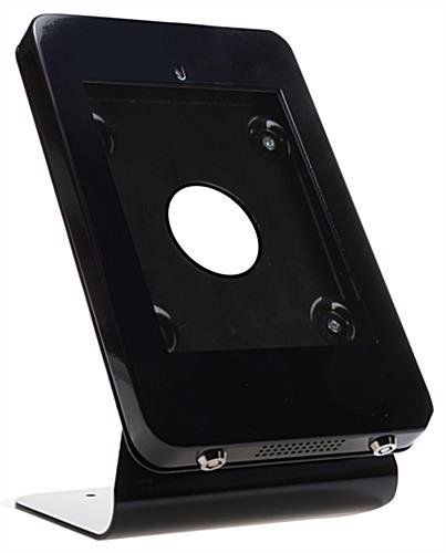 iPad Mini Counter Stand w/ Locking Enclosure, Covered Home Button - Black