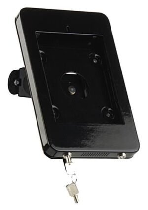 iPad Mini Wall Fixture w/ Tilting Bracket - Black Powder Coated