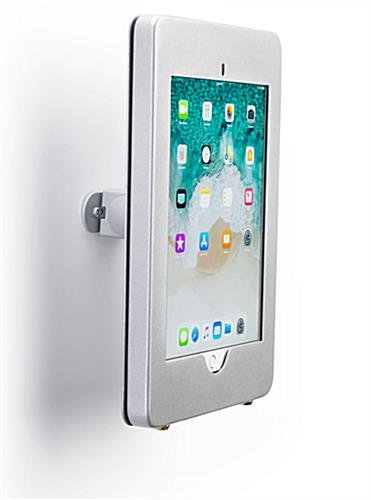iPad Pro 10.5” Wall Fixture w/ Exposed Home Button, Tilt & Rotate Functions - Silver