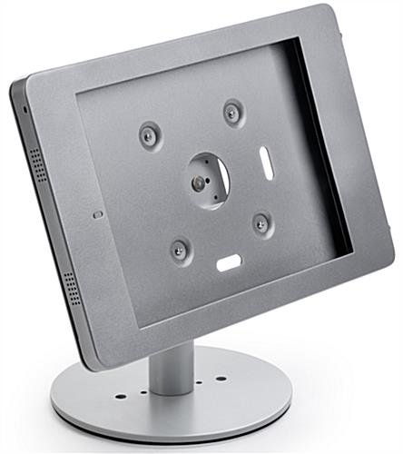 iPad Pro Adjustable Desktop Stand, Locking Enclosure w/ Covered Home Button - Silver - Image 2