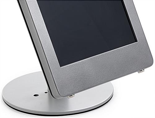 iPad Pro Adjustable Desktop Stand, Locking Enclosure w/ Covered Home Button - Silver - Image 5
