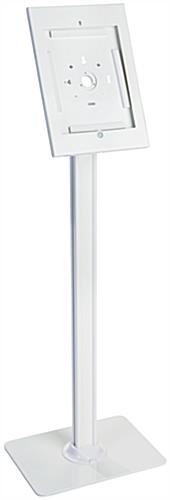 iPad Pro Floor Stand, Rotating, Locking Enclosure w/ Exposed Home Button - White - Image 2