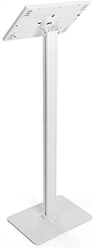 iPad Pro Floor Stand, Rotating, Locking Enclosure w/ Exposed Home Button - White - Image 4