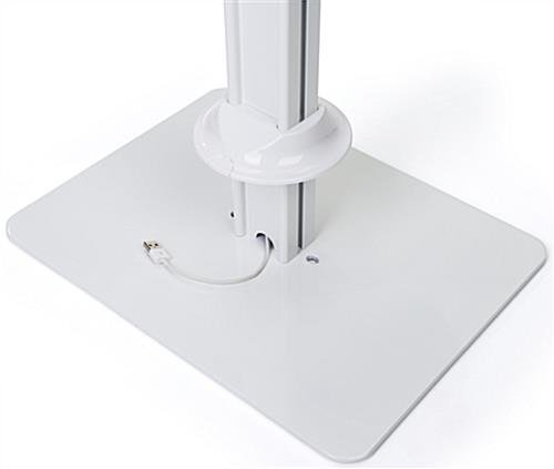 iPad Pro Floor Stand, Rotating, Locking Enclosure w/ Exposed Home Button - White - Image 5