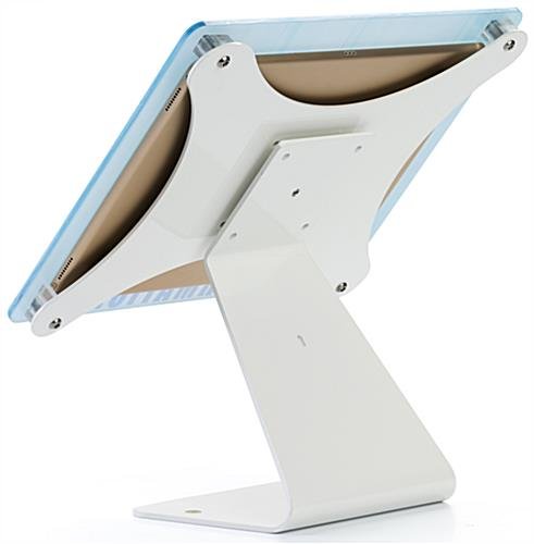 iPad Pro Stand for Countertop, Custom Enclosure Graphics, Lockable – White - Image 4