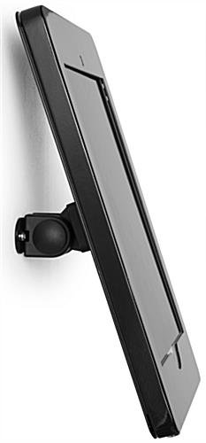 iPad Pro Wall Fixture w/ Exposed Home Button, Tilting & Rotating Bracket - Black - Image 3