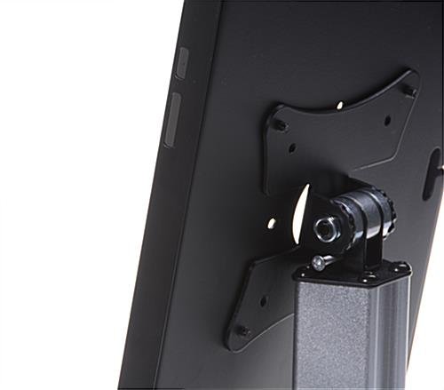 iPad Stand for Floor, Adjustable Height, Locking Enclosure, Tilting Bracket - Black - Image 5