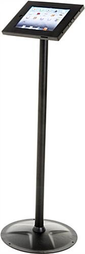 iPad Stand for Floor, Locking Enclosure with Rotating Bracket - Black - Image 2