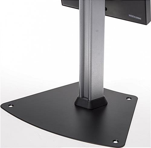iPad Stand for Tabletop, Locking Enclosure with Tilting Bracket - Black & Silver - Image 4