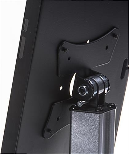 iPad Stand for Tabletop, Locking Enclosure with Tilting Bracket - Black & Silver - Image 5