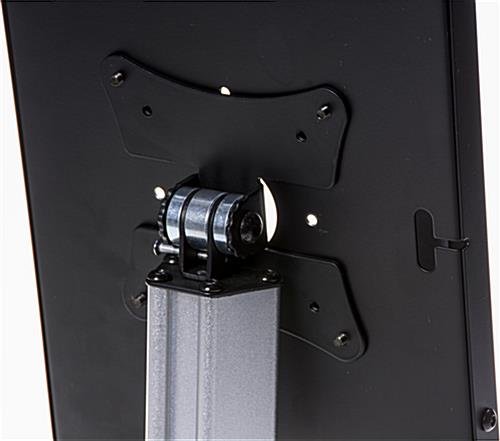 iPad Stand for Tabletop, Locking Enclosure with Tilting Bracket - Black & Silver - Image 6