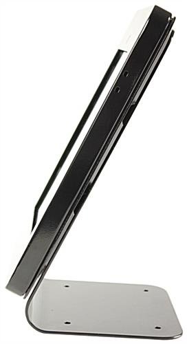 iPad Stands w/ Locking Enclosure, Hidden Home Button - Black - Image 2
