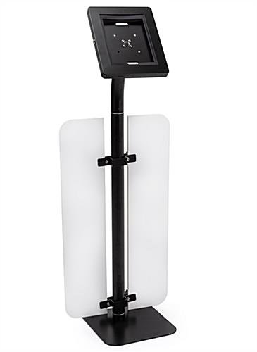 iPad Tablet Floor Stand w/ Custom Printed Foam Boards, Locking Enclosure - Black - Image 2