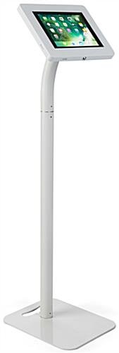 iPad Tablet Floor Stand w/ Custom Printed Foam Boards, Locking Enclosure - White - Image 4