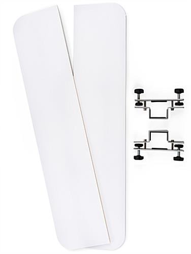 iPad Tablet Floor Stand w/ Custom Printed Foam Boards, Locking Enclosure - White - Image 7