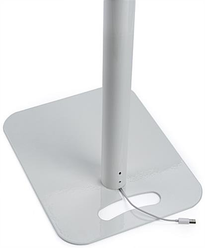 iPad Tablet Floor Stand w/ Custom Printed Graphics, Locking Enclosure - White - Image 6